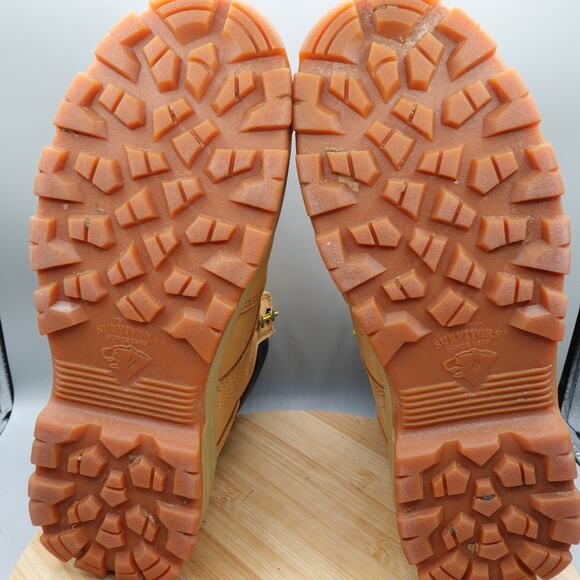 Herman Survivor Mens Boots 13W Workwear Waterproof Lace Up Steel Toe Brown - Picture 8 of 11